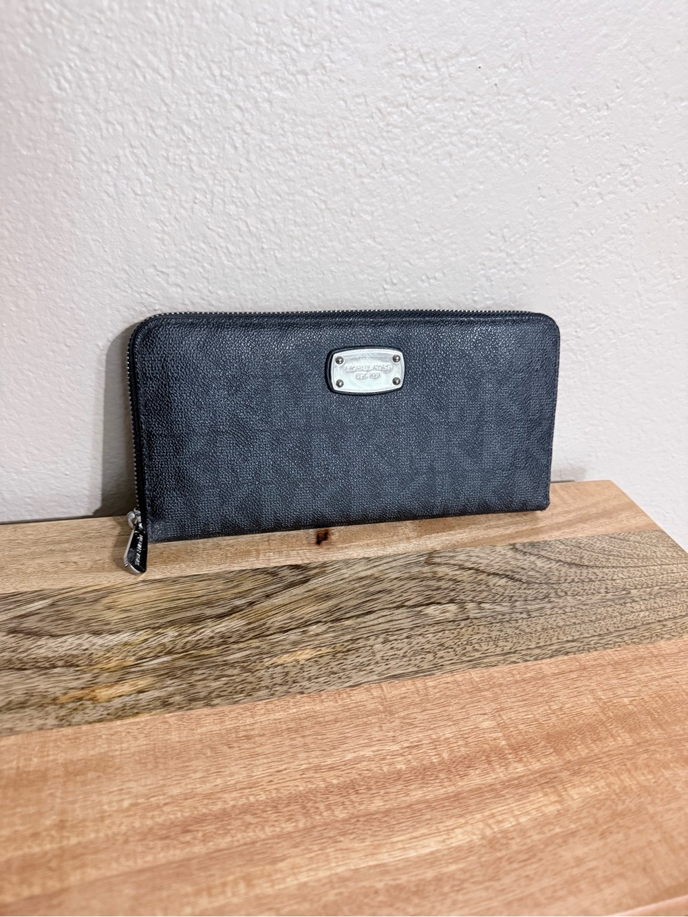 Michael Kors Black Zip Around Continental Wallet